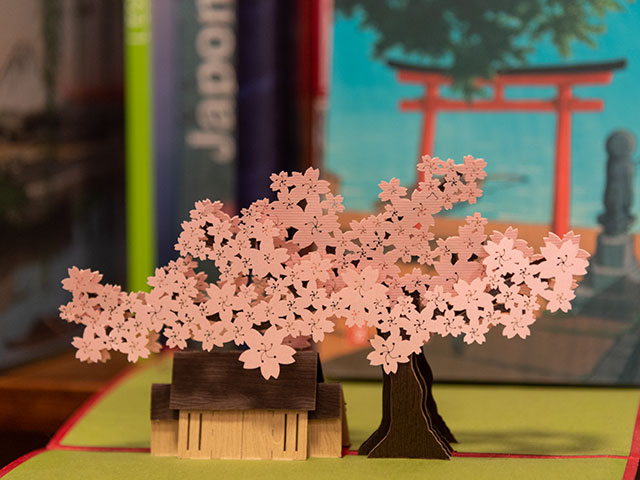 cartes-3D-Japon-sakura - Ceriser en fleurs